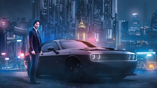 John Wick Keanu Reeves Cinematic Gun Action 4K Desktop Wallpaper