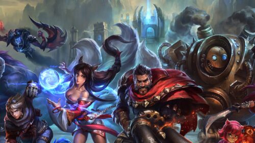 League of Legends Champions Epic Battle Desktop Wallpaper – 4K Gaming Background