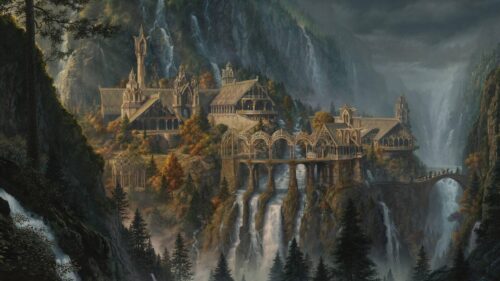 Epic Lord of the Rings Cinematic Landscape Fantasy Desktop Wallpaper