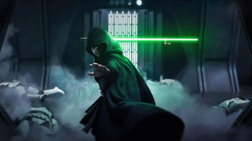 Epic Luke Skywalker Jedi Master Cinematic 4K Desktop Wallpaper