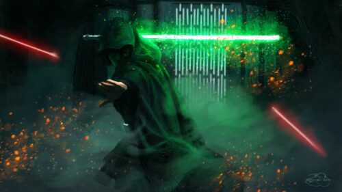 Epic Luke Skywalker Jedi Knight Star Wars Cinematic 4K Desktop Wallpaper