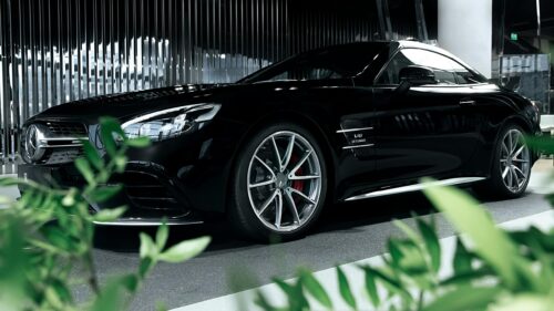 Black Mercedes-Benz SL AMG Luxury Sports Car 4K Wallpaper