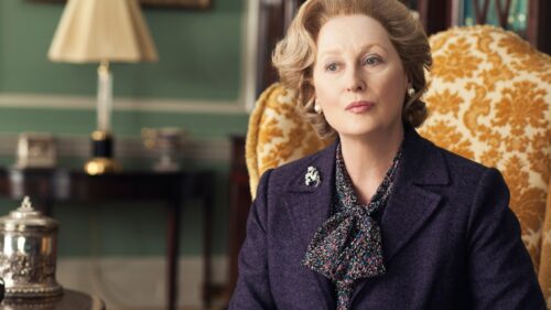 Stunning Portrait of Meryl Streep Cinematic High Resolution Desktop Wallpaper