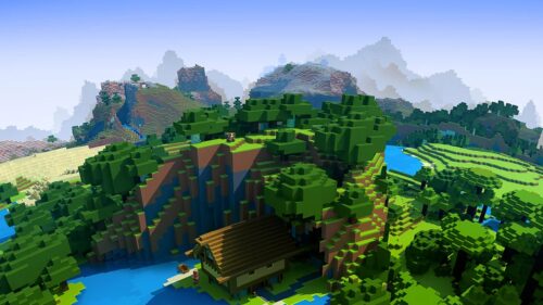 Minecraft Adventure Landscape Gaming Wallpaper 4K High Resolution Desktop Background