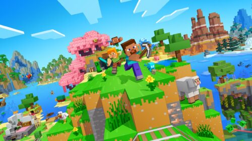 Epic Minecraft Landscape Gaming Wallpaper 4K High Resolution Desktop Background