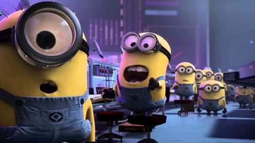 Cute Minions Group Smiling High Definition 4K Desktop Wallpaper