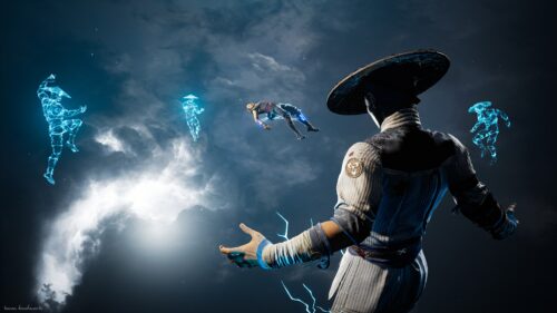 Mortal Kombat 1 Scorpion and Sub-Zero Fighting Gaming Wallpaper 4K Desktop Background