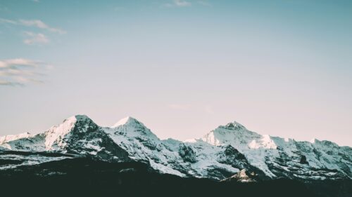 Majestic Snowy Alps Mountains Landscape 4K PC Wallpaper