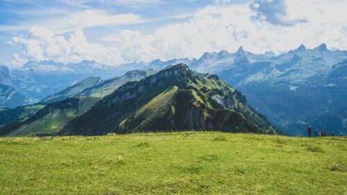 Majestic Swiss Alps Mountain Ridge Landscape Desktop Wallpaper