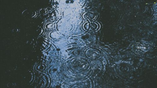 Raindrops Ripples on Water Surface Desktop Wallpaper