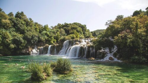 Stunning Krka National Park Waterfall Scenery 4K Desktop Wallpaper