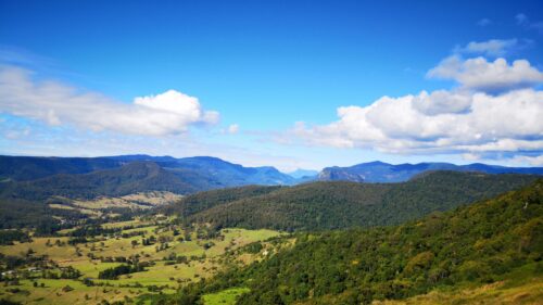 Stunning Australian Hinterland Green Valley Landscape 4K Wallpaper