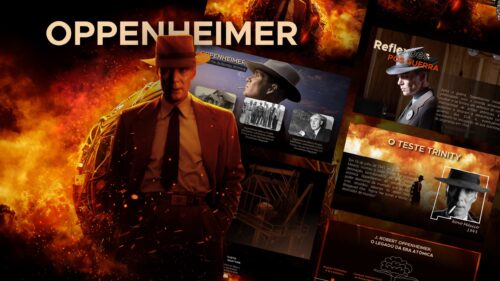 Stunning J. Robert Oppenheimer Cinematic Portrait High Resolution Desktop Wallpaper