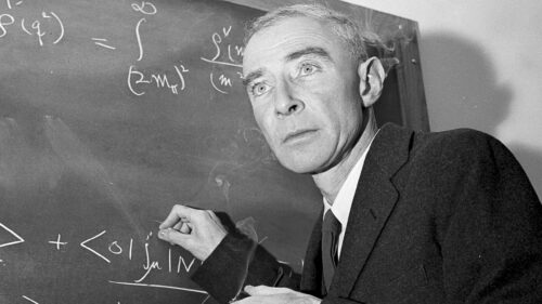J. Robert Oppenheimer Cinematic Portrait High Definition 4K Desktop Wallpaper
