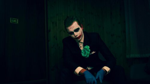 Joker Dark Suit Gloomy Atmosphere HD Desktop Wallpaper