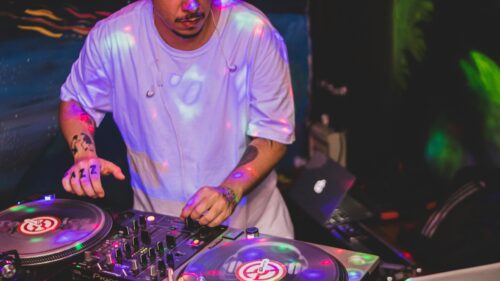 DJ Playing Music at Nightclub Party 4K Desktop Wallpaper