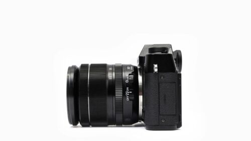 Professional Fujifilm Mirrorless Camera Side View Desktop Wallpaper