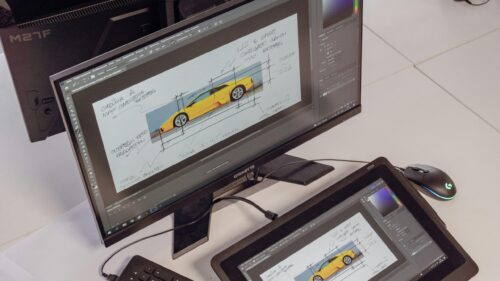 Professional Automotive Design Studio Setup 4K Wallpaper