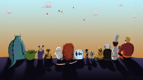 Enchanting Pixar Movie Characters Collage 4K Desktop Wallpaper
