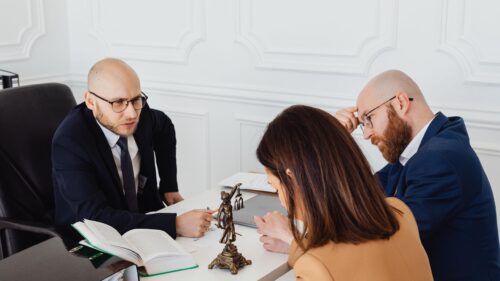 Professional Legal Consultation in Law Office 4K Desktop Wallpaper