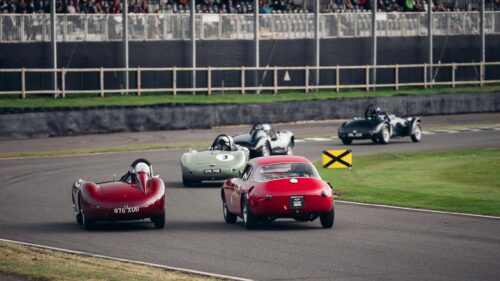 Classic Vintage Sports Car Racing Track Action 4K Wallpaper