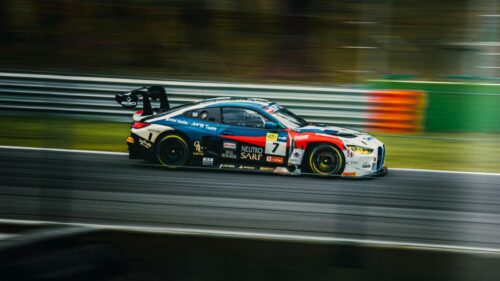 BMW M4 GT3 Race Car Motion Blur Track 4K Wallpaper