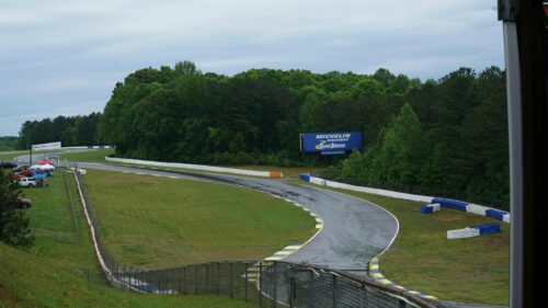 Wet Michelin Raceway Road Atlanta Track Curve 4K Desktop Wallpaper