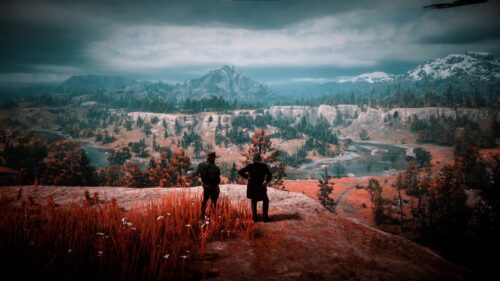 Red Dead Redemption 2 Arthur Morgan Cinematic Landscape Gaming Wallpaper 4K