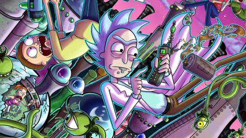Epic Rick and Morty Multiverse Adventure High Definition Desktop Wallpaper