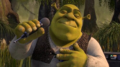 Iconic Shrek Smiling in the Swamp Forest High Definition 4K PC Wallpaper