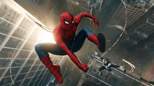 Epic Spider-Man Swinging Through New York City Skyline 4K Desktop Wallpaper