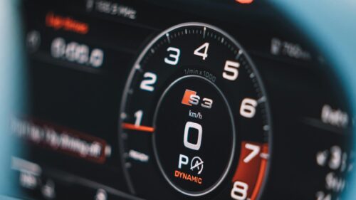 Audi S3 Digital Dashboard Close-Up Performance 4K Desktop Wallpaper