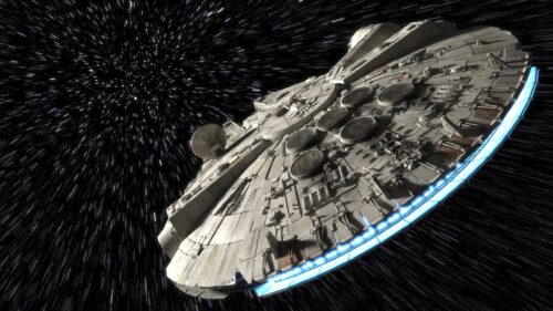 Epic Star Wars Cinematic Battle Scene with Darth Vader and Jedi Knights 4K Desktop Wallpaper