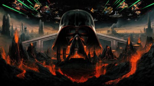 Epic Star Wars Cinematic Space Battle Landscape High Resolution Desktop Wallpaper