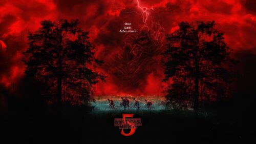 Dark Aesthetic Stranger Things Upside Down Landscape 4K Desktop Wallpaper
