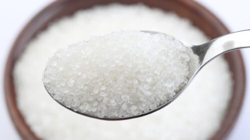 Macro Close Up of White Sugar Crystals Sparkling Background 4K Wallpaper