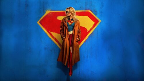 Stunning Supergirl Flying Above Metropolis Cityscape 4K Desktop Wallpaper