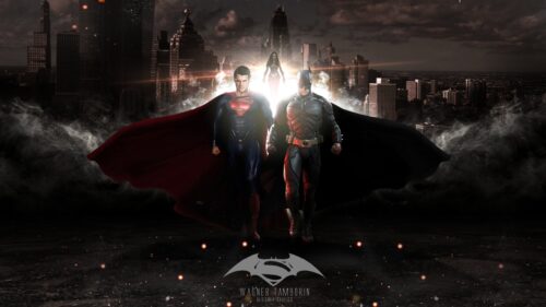 Epic Superman Flying Through Clouds Cinematic 4K Desktop Wallpaper