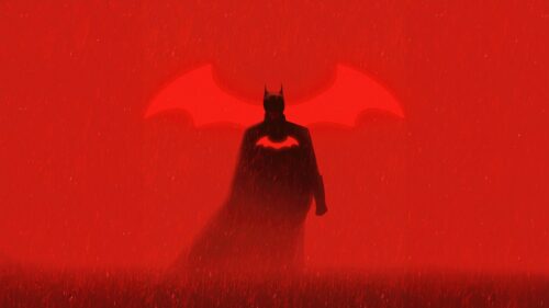 Dark Knight Rises The Batman Silhouette 4K Desktop Wallpaper