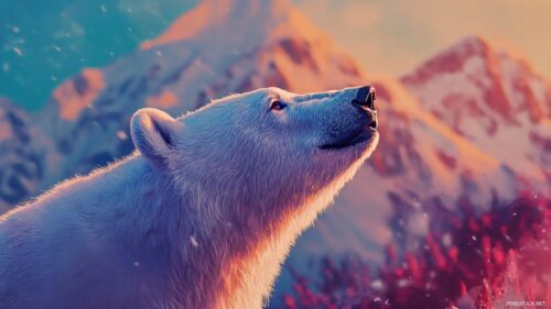 Majestic Grizzly Bear in Wild Forest Wilderness 4K Desktop Wallpaper
