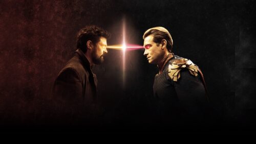 The Boys TV Series Homelander and Butcher Cinematic 4K Desktop Wallpaper