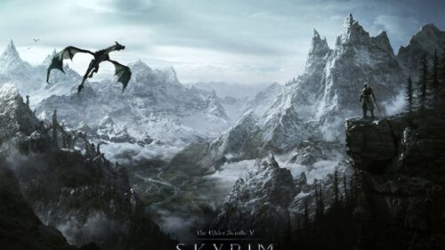 The Elder Scrolls Skyrim Dragonborn Epic Landscape Gaming Wallpaper 4K for PC Desktop
