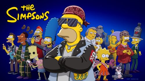 Iconic Simpsons Family Living Room Couch Gag High Definition Desktop Wallpaper