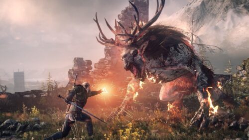The Witcher 3 Geralt of Rivia Epic Landscape Gaming Wallpaper for Desktop PC 4K