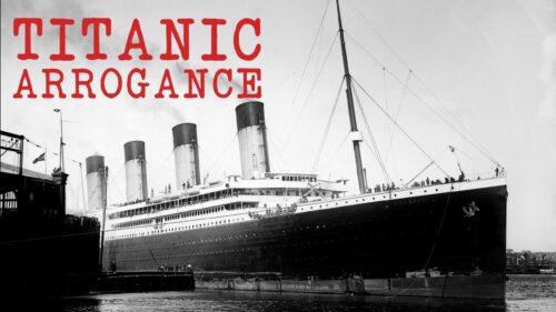 Majestic Titanic Ship Sailing on Calm Blue Ocean 4K Desktop Wallpaper
