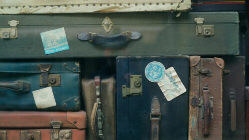Vintage Travel Suitcases Collection High Quality Desktop Wallpaper