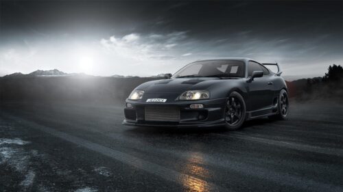 Stunning Modified JDM Tuner Car Under Neon City Lights High Resolution 4K Desktop Wallpaper