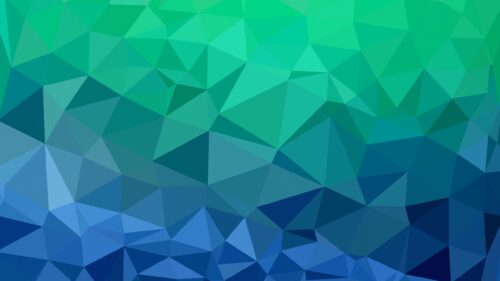 Abstract Teal and Blue Low Poly Geometric Desktop Wallpaper