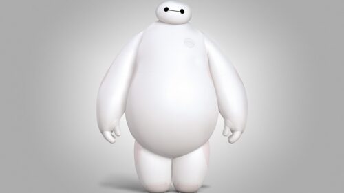 Baymax Minimalist Character Big Hero 6 4K PC Wallpaper