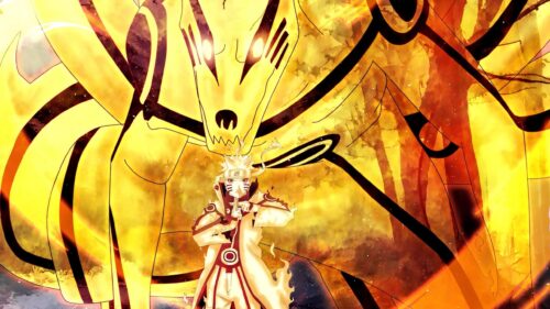 Naruto Uzumaki Nine Tails Kurama Chakra Mode 4K Desktop Wallpaper